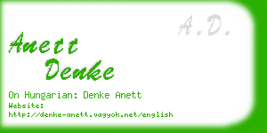 anett denke business card